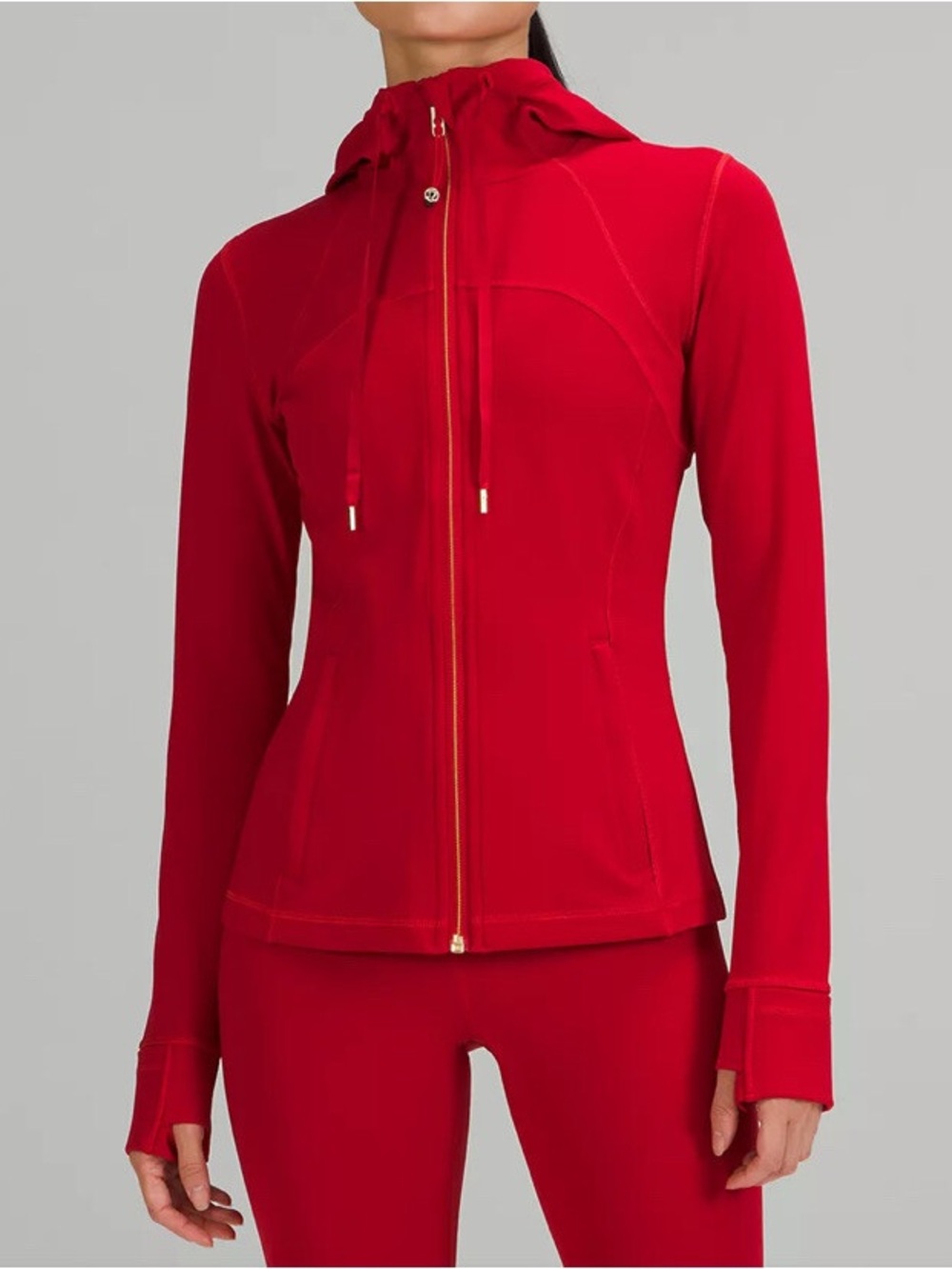 lululemon athletica special edition “lunar eclipse” Red Hooded Full-Zip Jacket